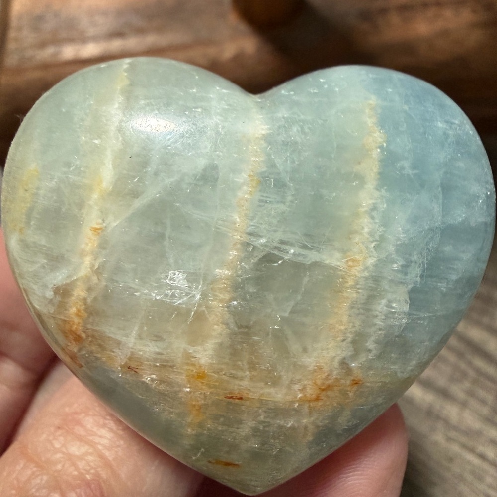 Blue Onyx Heart Stone